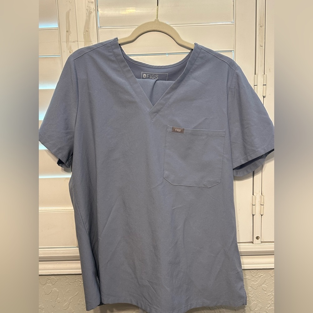 FIGS Space Dye Vapor Blue Scrub Set - Large